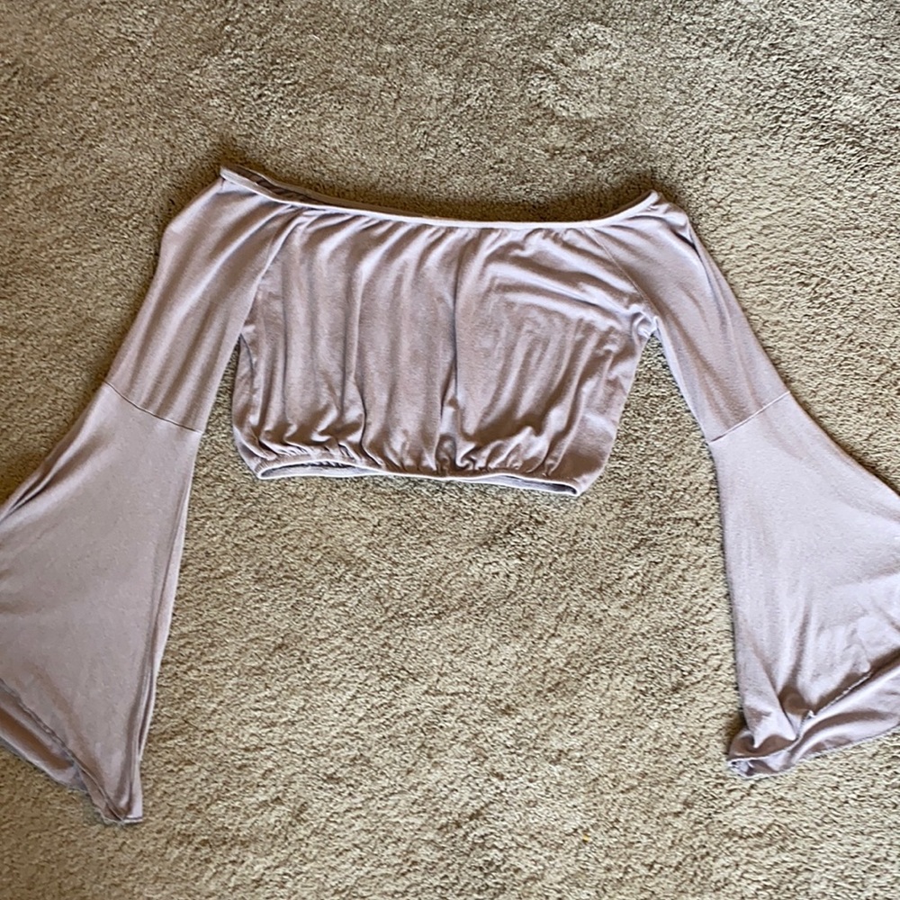 Don’t Ask Why flare sleeve crop top